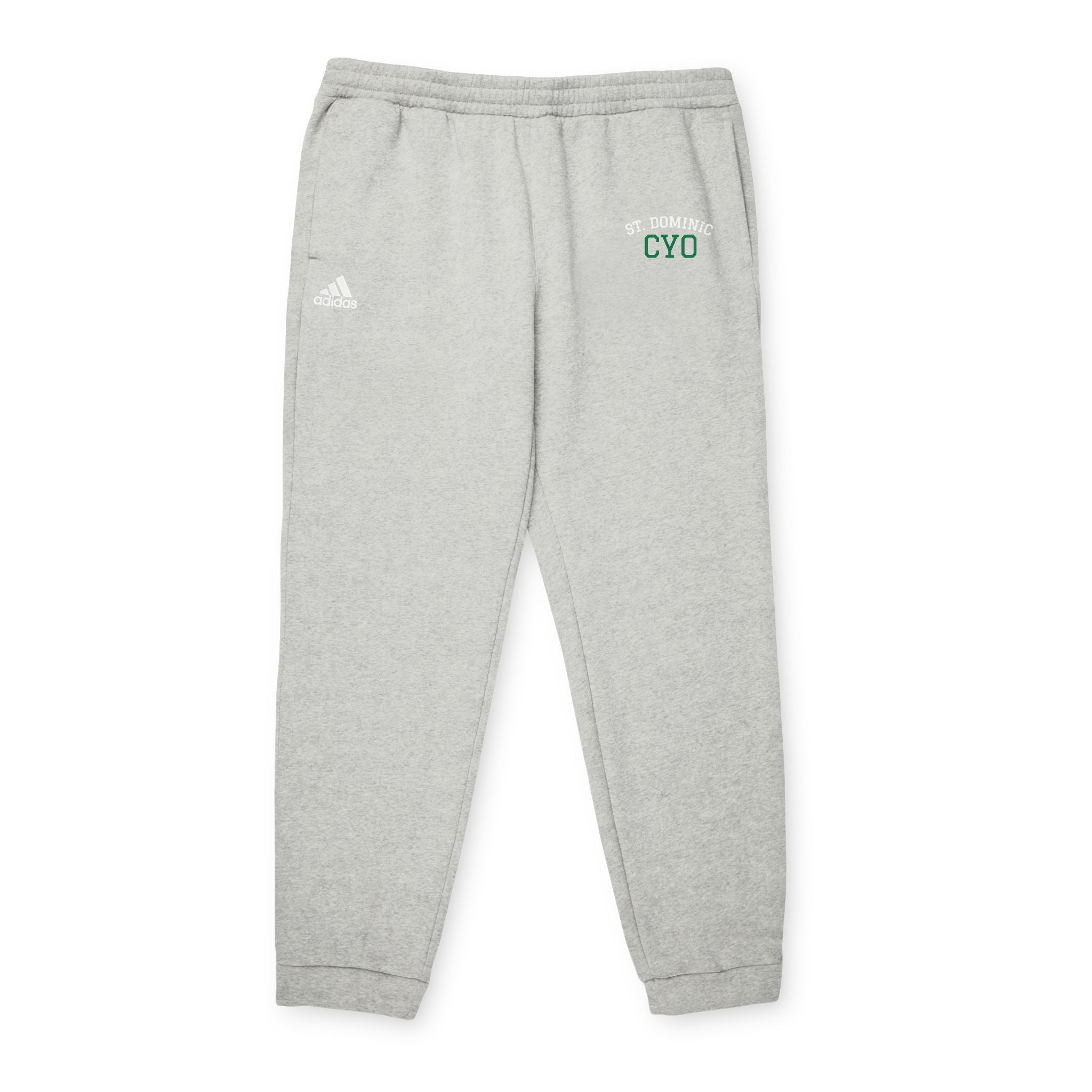 St. Dominic CYO Grey Fleece Joggers — adidas Casual Athletic Sweatpants