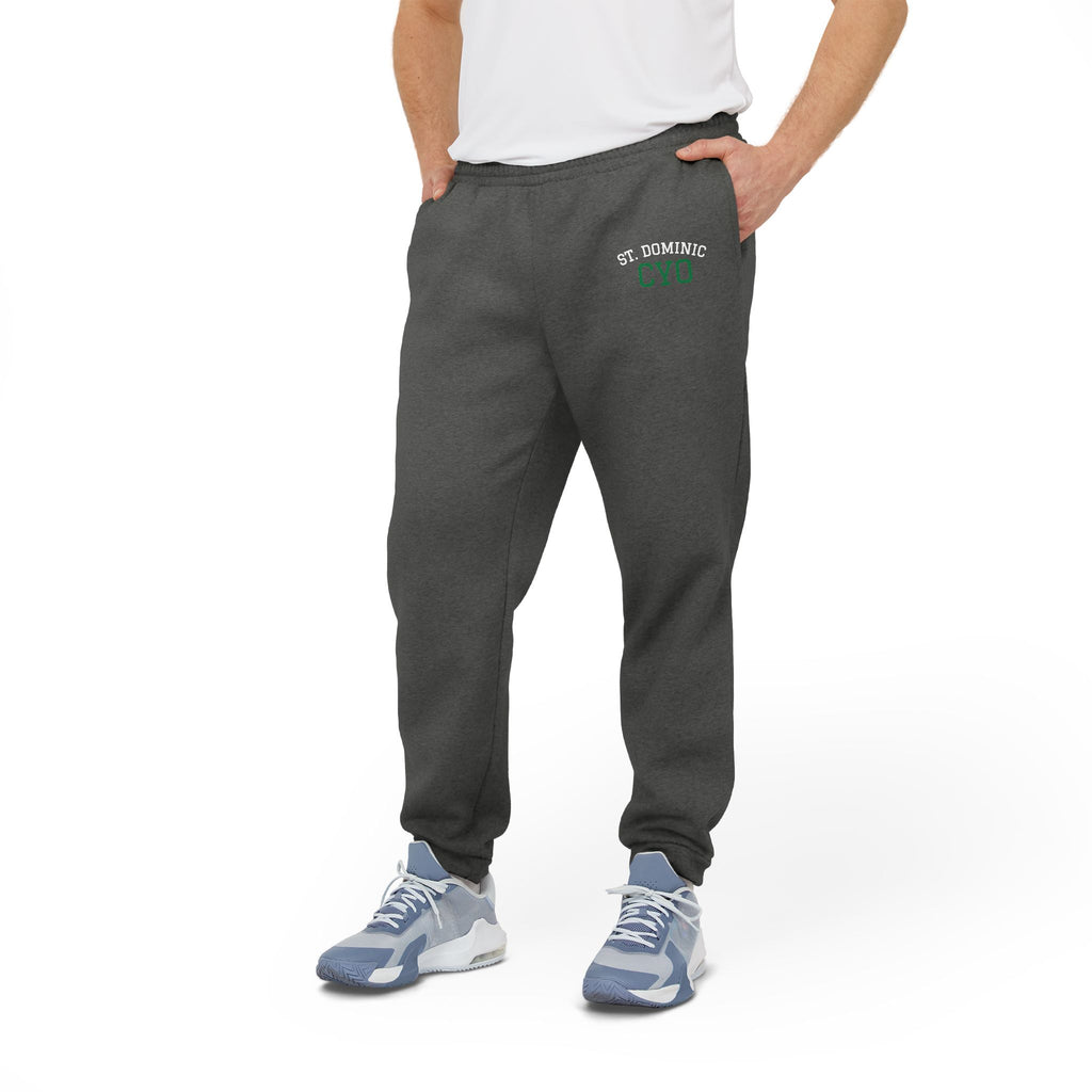 St. Dominic CYO Grey Fleece Joggers — adidas Casual Athletic Sweatpants